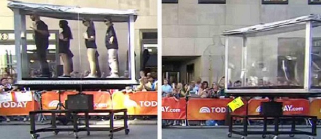 ¡INGENIOSO! Usan el arte de la ilusión como «Acto de magia» de teletransportación (VIDEO)