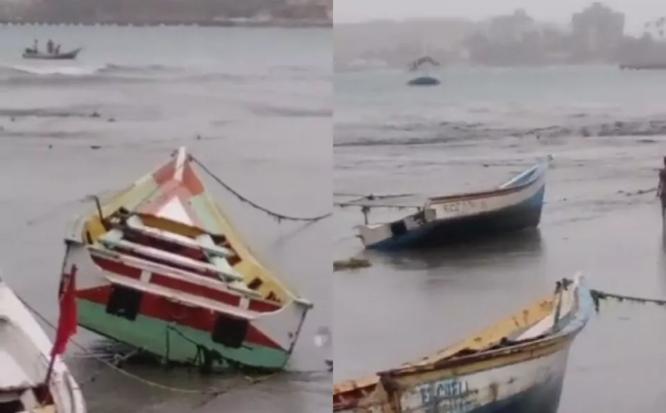 Mar se retrae y luego azota costas de Margarita por paso de onda tropical
