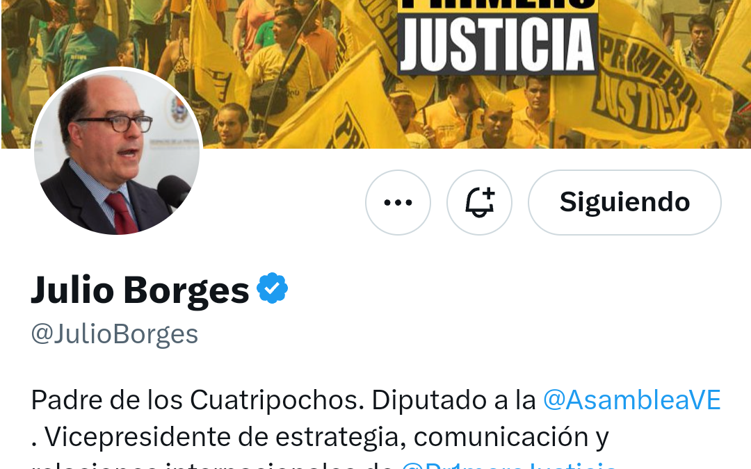TWITTERAZO: @JulioBorges «es una amenaza para la región la alianza de Maduro con grupos narcoterroristas»