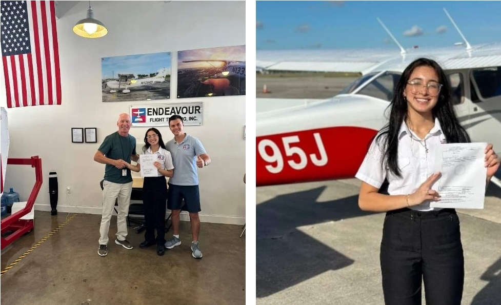 Venezolana de 17 años es la piloto más joven de EE.UU. y Latinoamérica
