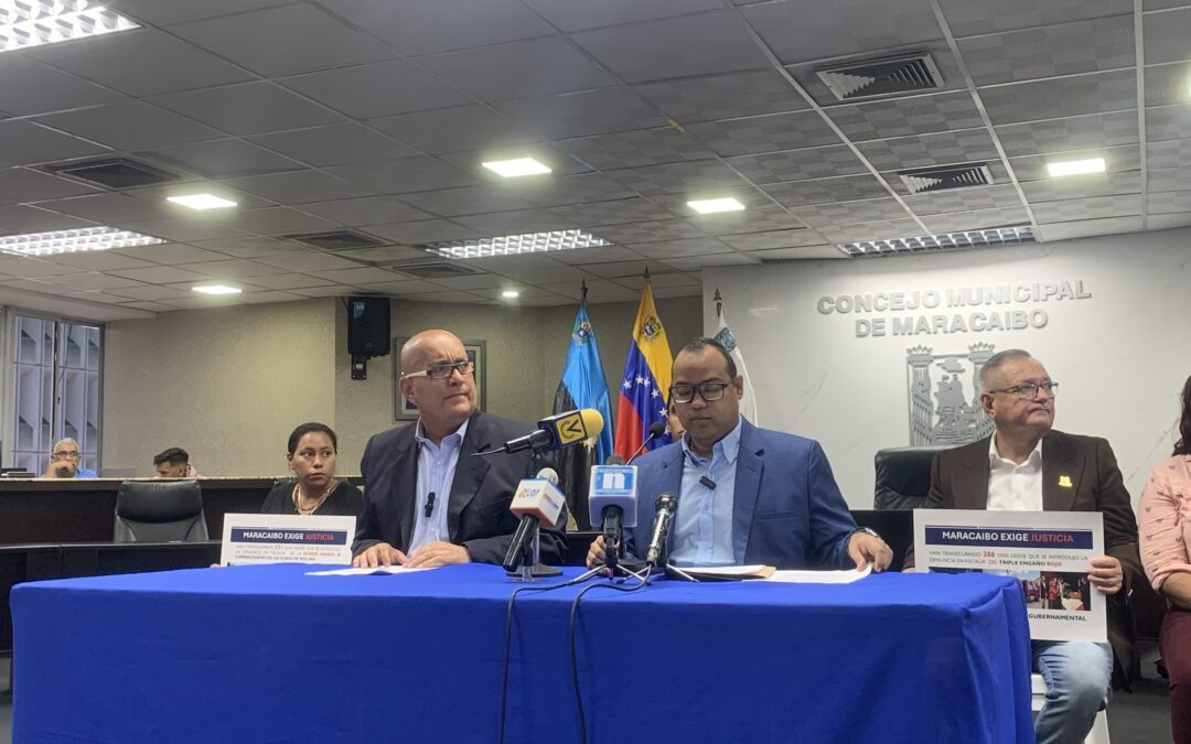 Concejales de Maracaibo exigen al Ministerio Público justicia ante el caso «Triple Engaño Rojo»