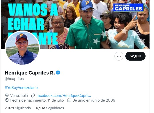 TWITTERAZO: @hcapriles «A Venezuela la haremos grande»