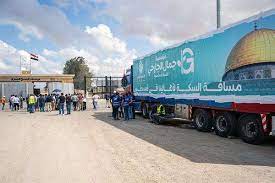Tercer convoy entra a Gaza con ayuda humanitaria desde Egipto
