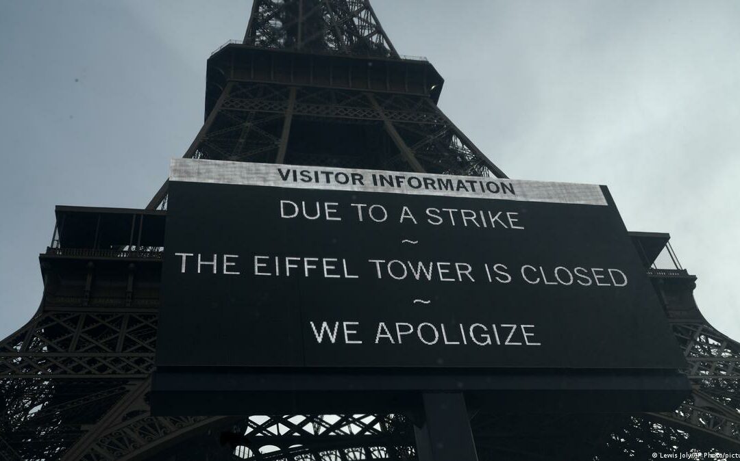 Francia: Torre Eiffel cierra al público por huelga de trabajadores