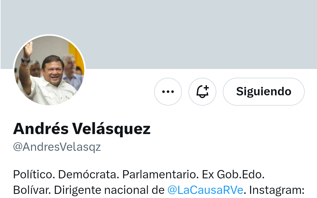 TWITTERAZO: @AndresVelasqz «las inhabilitaciones impuestas por el régimen son retaliaciones y arbitrariedades»