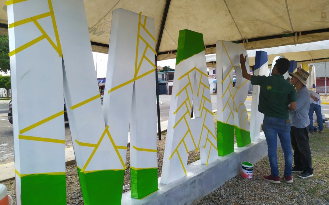 Alcaldía de Maracaibo inició recuperación de las letras corpóreas de la plaza Indio Mara