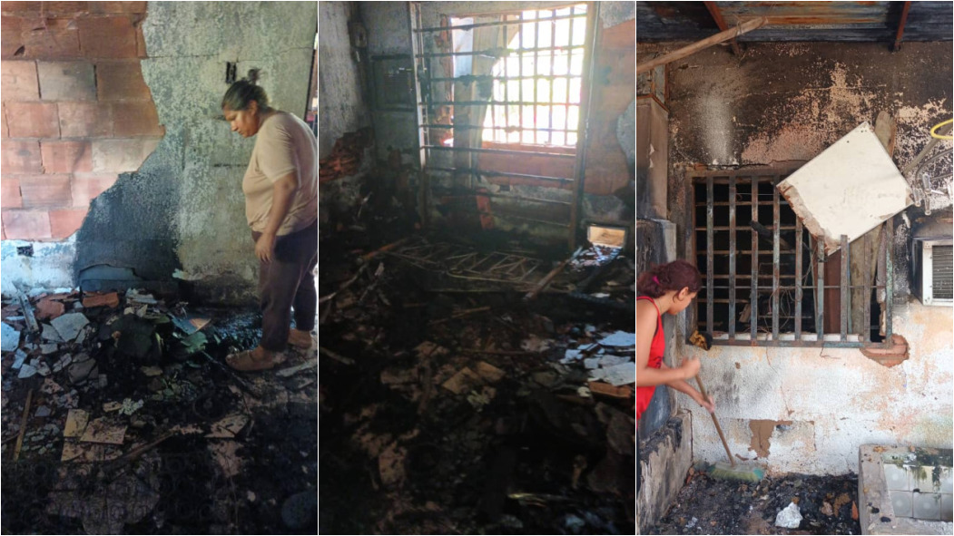 Incendio de vivienda deja en la calle a una familia de Lagunillas