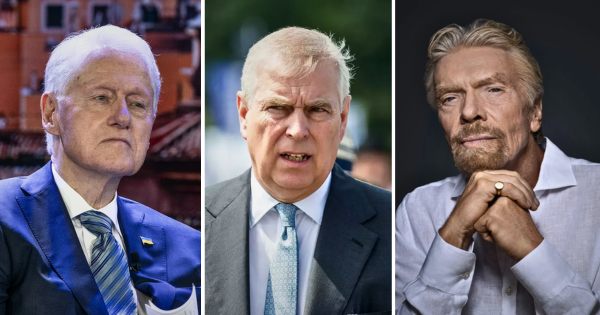 Bill Clinton, el príncipe Andrew y Richard Branson habrían sido grabados en secreto por Jeffrey Epstein