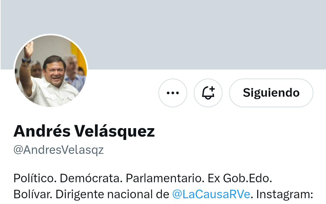 TWITTERAZO: @AndresVelasqz sobre inhabilitación de MCM «Se trata de persecusión y negación de derechos políticos»