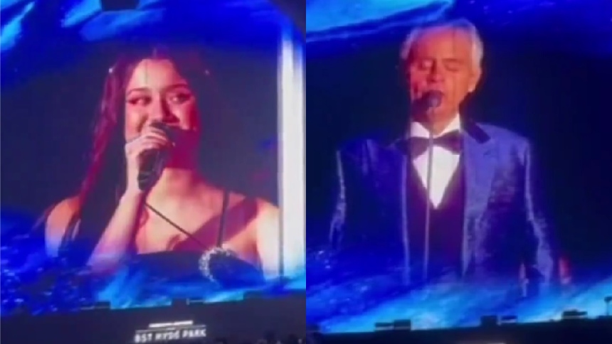 Joaquina interpreta “Vivo por ella” junto a Andrea Bocelli en Londres