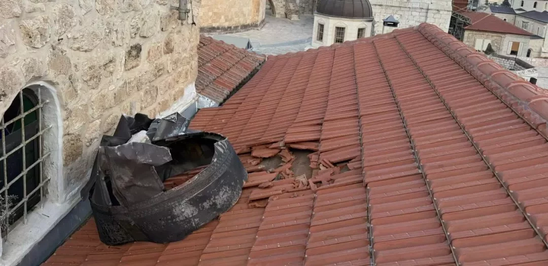 Fragmentos de misil iraní caen cerca del Santo Sepulcro en Jerusalén